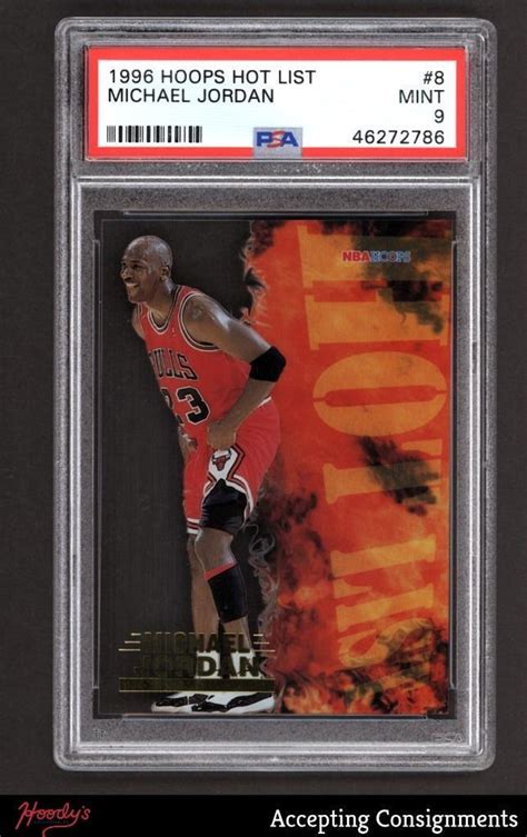 1996 97 Hoops Hot List 8 Michael Jordan PSA 9 MINT BULLS EBay