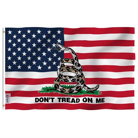 Dont Tread On Me Flag Banner Sign X Foot Polyester Grommets Black