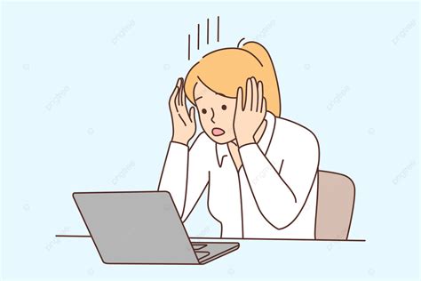 Frustrated Computer User Clipart