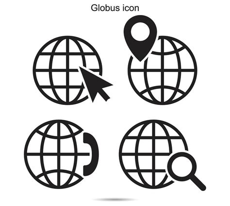 Globus Icon Vector Illustration Vector Art At Vecteezy