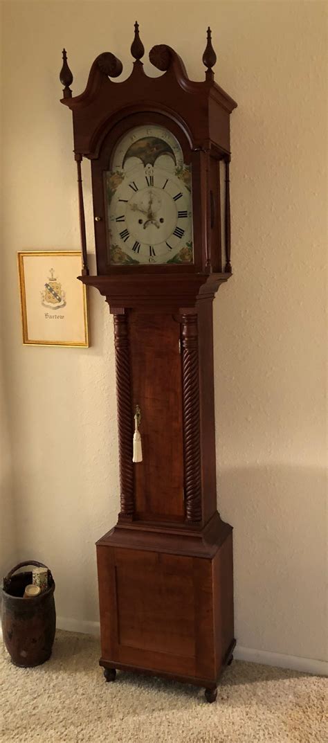 Early American Colonial Tall Case Grandfather Clock Salado Creek Antiques