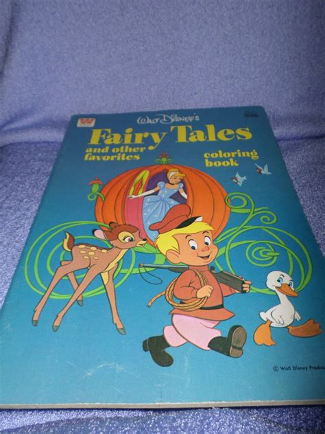 Vintage Fairy Tales Disney Coloring Book Other Favorites Cinderella ...