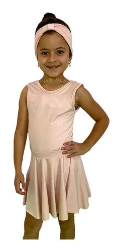 Kit Ballet Bal Infantil Rosa E Preto Collant Saia E Tiara