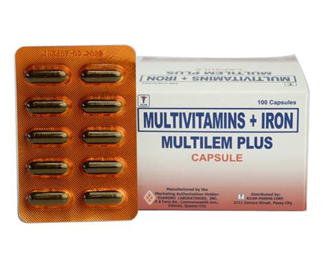 Multivitamins Plus Iron Capsule Diamond Laboratories Inc