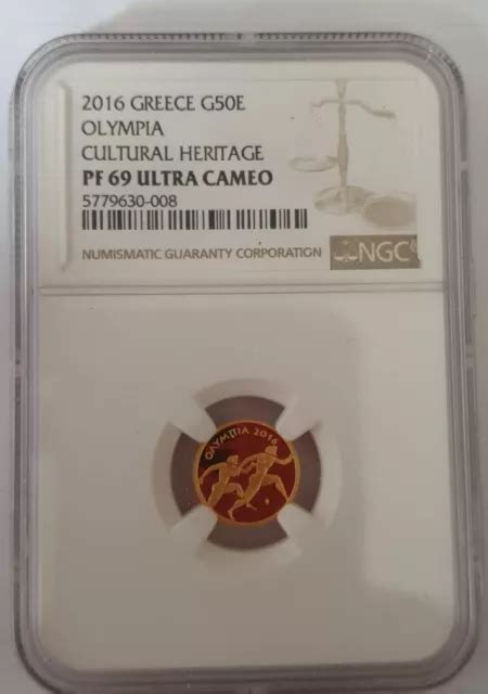 50 EURO 1G Goldmünze Olympia Serie Griechisches Kulturerbe 2016 NGC