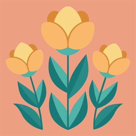 Premium Vector Tulip Flowers Vector Illustration