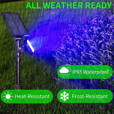 JSOT Solar Lights Outdoor Color Changing Solar Spot Lights Outdoor