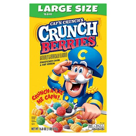 Cap'n Crunch's Crunch Berries Sweetened Corn & Oat Cereal Large Size ...