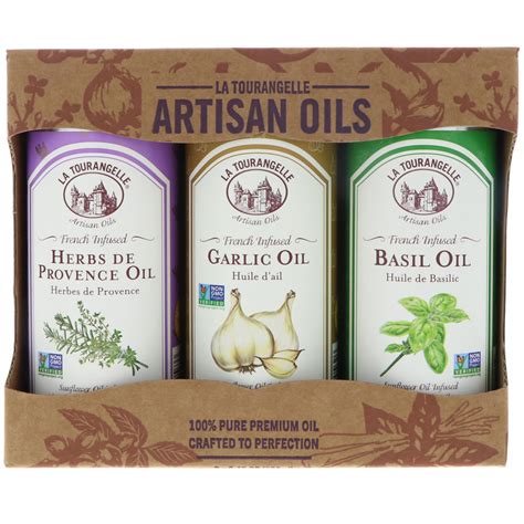 La Tourangelle, French Infused Trio Artisan Oils, 8.45 fl oz (250 ml ...