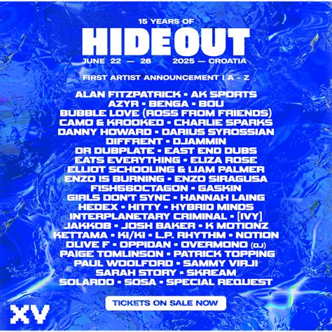 Lineup - Hideout Festival 2025