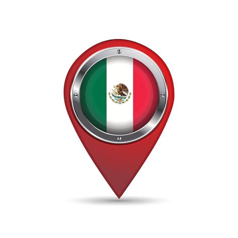 Premium Vector 3d Pin Icon With Mexico Flag Inside Vector Image