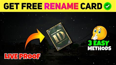 Free Rename Card Trick Bgmi How To Get Free Rename Card In Bgmi