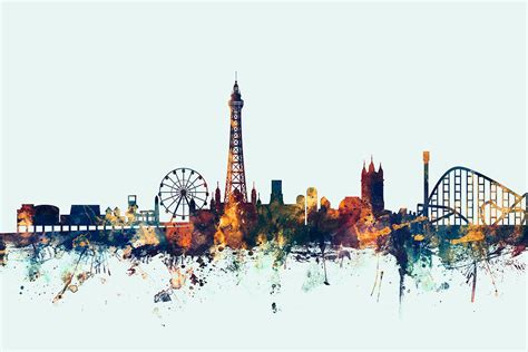 Blackpool England Skyline Digital Art By Michael Tompsett