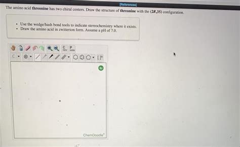 Solved Referencen The Amino Acid Threonine Has Two Chiral Chegg