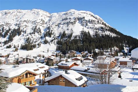 View of Lech am Arlberg in Winter Stock Photo - Image of lech, season ...