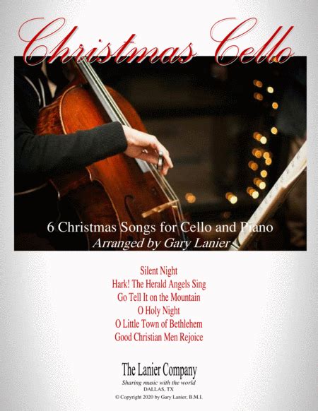 CHRISTMAS CELLO 6 Christmas Songs For Cello Piano With Score Parts