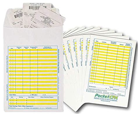 Business Receipt Organizer And Storage Envelopes Pack Of 12 Record Expenses On Envelope And