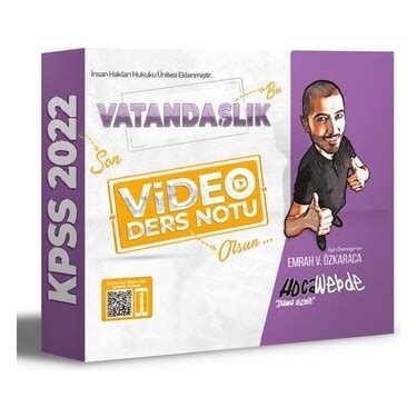 2022 KPSS Vatandaşlık Video Ders Notu HOCA WEBDE Zeta Fotokopi YKS