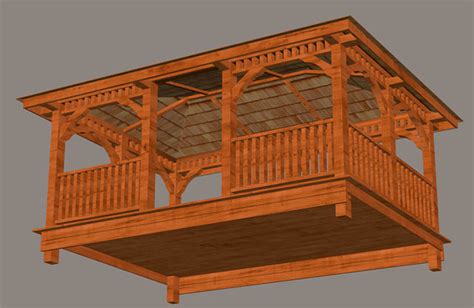 Fancy Wooden Gazebo Model 3d Miscellaneous Modelposerworld 3d Model