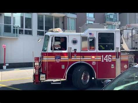 Fdny Tower Ladder Responding From Quarters In Williamsburg