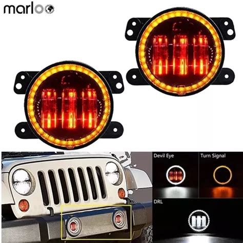 Faros Led Niebla Jeep Ojo Demonio Aro Led Liberty Mercadolibre