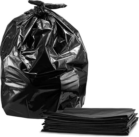 Contractor Garbage Bags - Heavy Duty Black Trash Bags with Ties for Trash, Storage, Yard Work ...