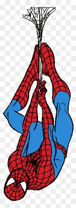 Spider Man Hanging Upside Down Clip Art