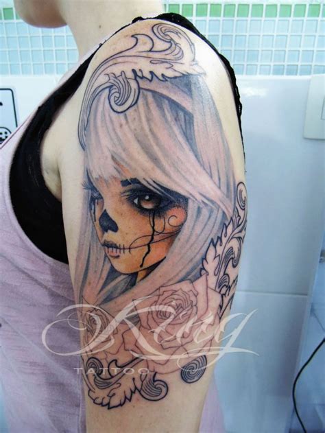 Neo Traditional Catrina Tattoo