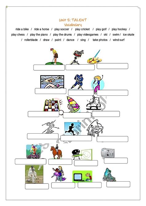 Abilities And Talents Vocabulary Worksheet Vocabulary Vocabulary