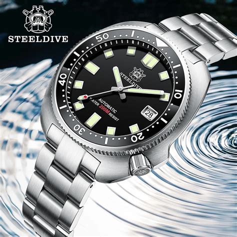 Steeldive Reloj De Buceo Mec Nico Para Hombre Pulsera Resistente Al