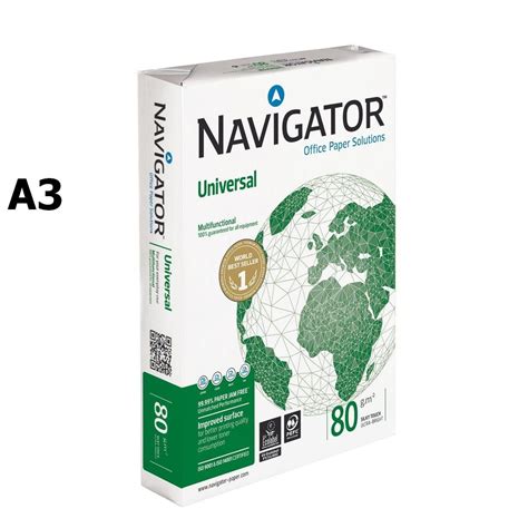 Papel Navigator A3 De 80 Grs Paquete 500 Hojas