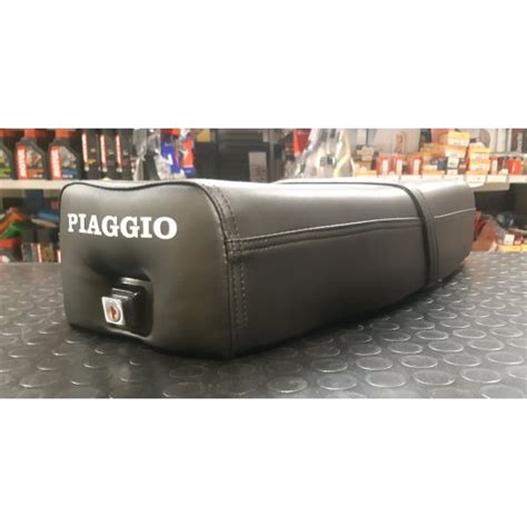 SELLA VESPA 50 125 PK LUNGA PELLE NERO TIPO ORIGINALE PIAGGIO