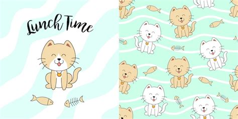 Premium Vector Hand Drawn Cute Cats Collection