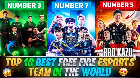 Top 10 Best Free Fire Esports Team In The World | Free Fire Best ...