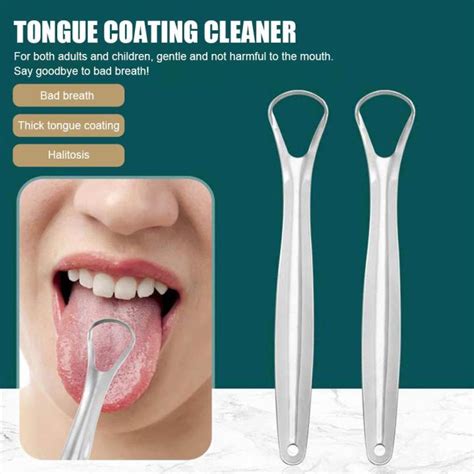 Tongue Coating Cleaner Stainless Steel Tongue Coating Bad To Scraper And Remove Breath Tongue ...