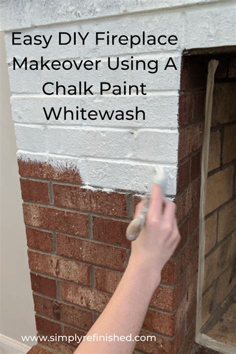 Chalk Paint Whitewash Brick Fireplace Easy Diy Makeover Artofit