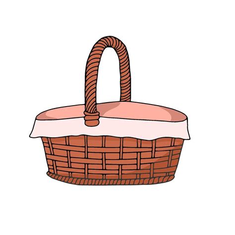 Doodle Style Picnic Basket 5494383 Vector Art At Vecteezy