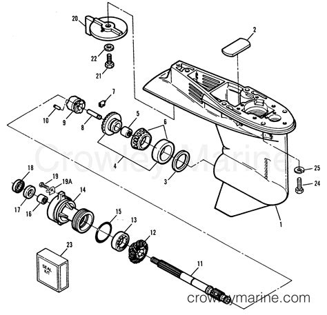 GEAR HOUSING 1993 Force Outboard 70 H070412NE ELPT Crowley Marine