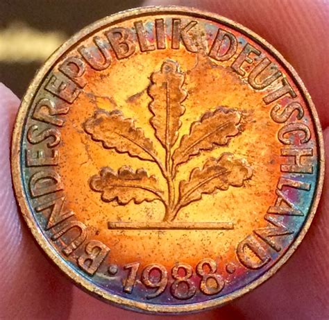 Toned 1988 Germany 10 Pfennig Coin Talk