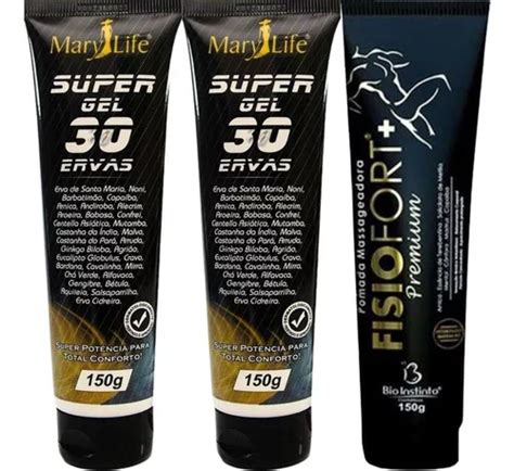 Kit Super Gel Ervas G Pomada Fisiofort Premium Mercadolivre