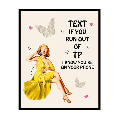 Poster Master Retro Pin Up Girl Poster Text If You Run Out Of Tp