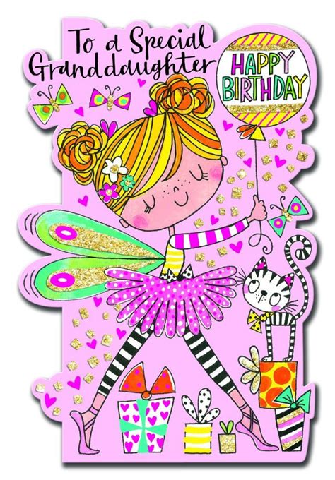 Birthday Card For Granddaughter To A Special Granddaughter Sparkly