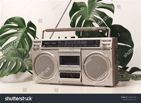 Vintage Radio Cassette Recorder Boombox Ghettoblaster Stock Photo