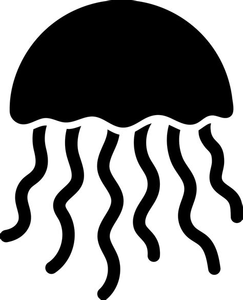 Black and White illustration of jellyfish icon. 24276707 Vector Art at Vecteezy