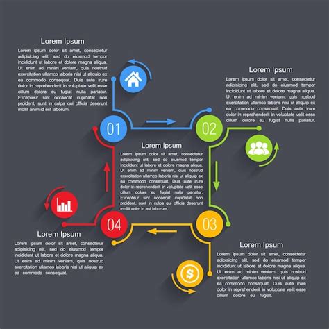 Premium Vector Infographics Design Template With Four Elements Vector