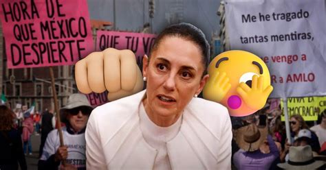 Claudia Sheinbaum Critica Hipocres A De Marcha Por La Democracia En