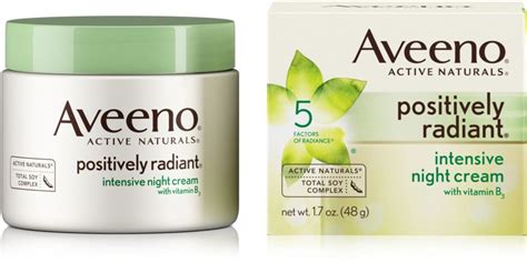 Aveeno Positively Radiant Intensive Night Cream ingredients (Explained)