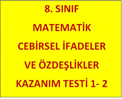 Sinif Ceb Rsel Fadeler Ve Zde L Kler Kazanim Test Ramazan