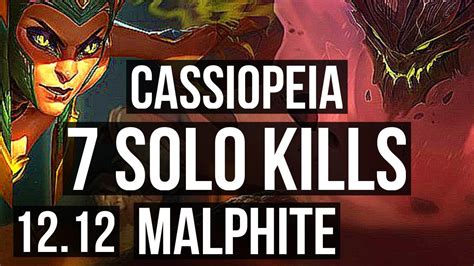 CASSIOPEIA Vs MALPHITE TOP 7 Solo Kills 1100 Games 8 2 5 1 0M