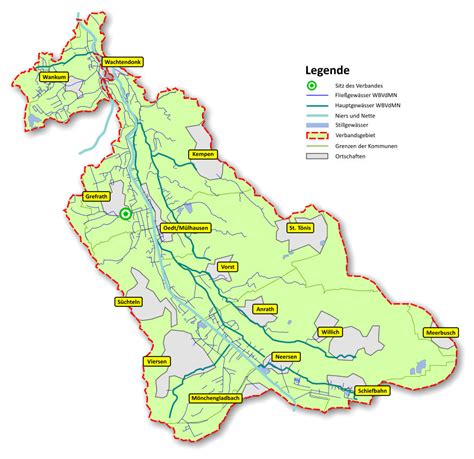 Verbandsgebiet Wasser Und Bodenverband Der Mittleren Niers